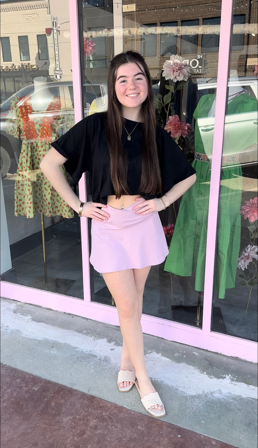 Crossover Butter Skirt - Pink
