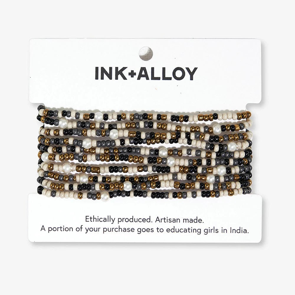 Sage 10 Strand Bracelets Black
