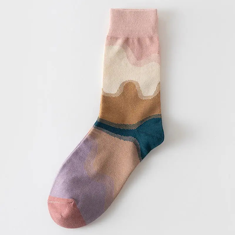 Pink Abstract Socks