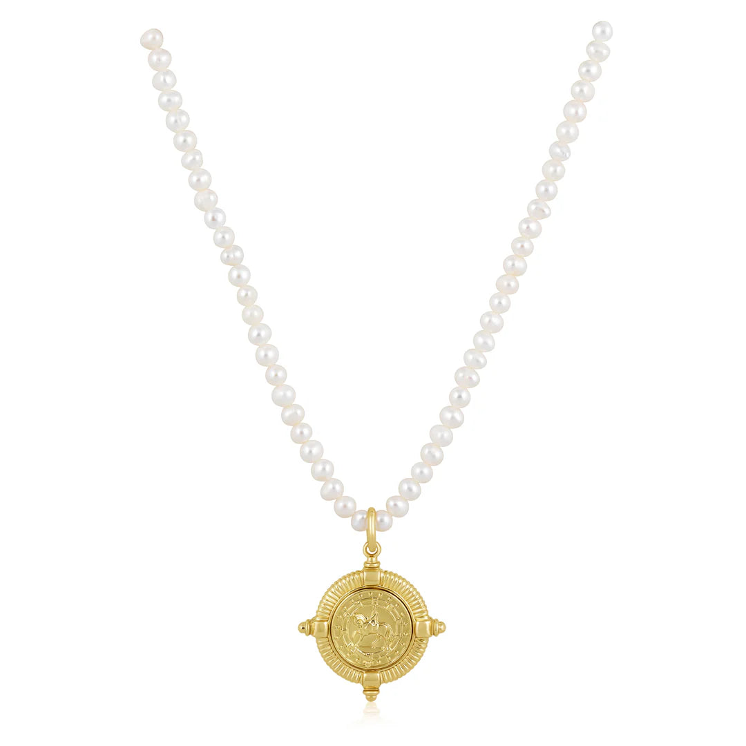 Compass Coin Necklace
