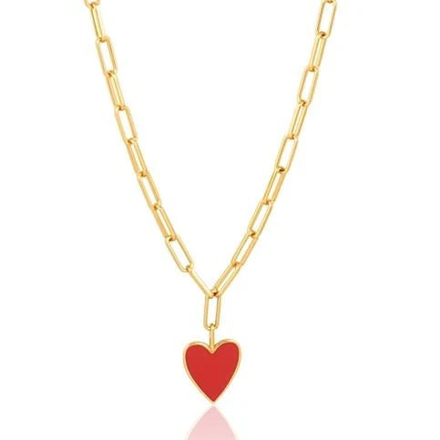 Jamie Red Heart Necklace