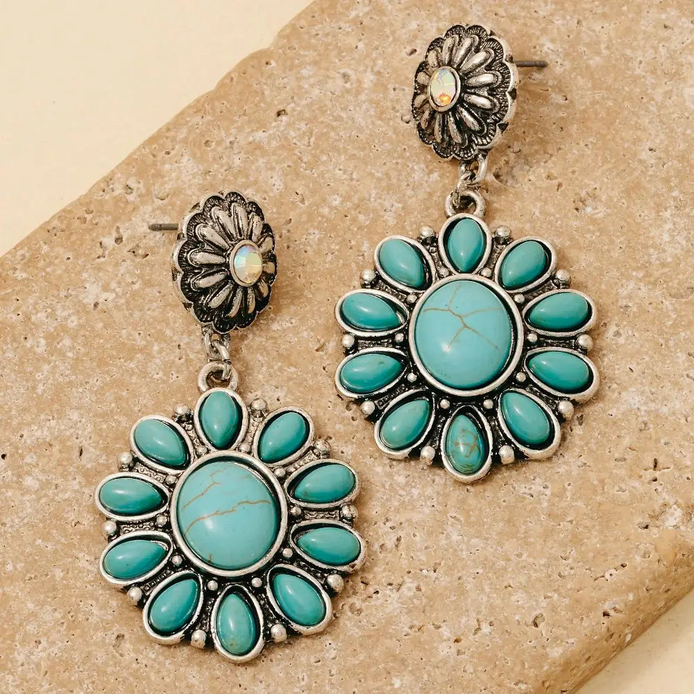 Turquoise Bloom Earring