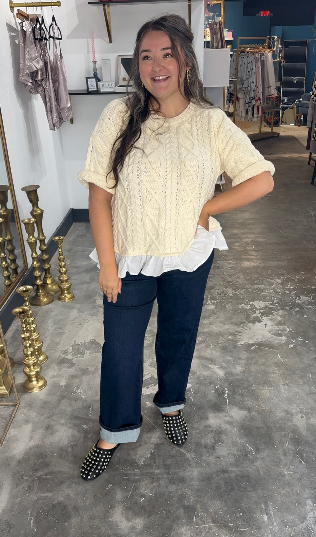 Betty Ruffle Sweater