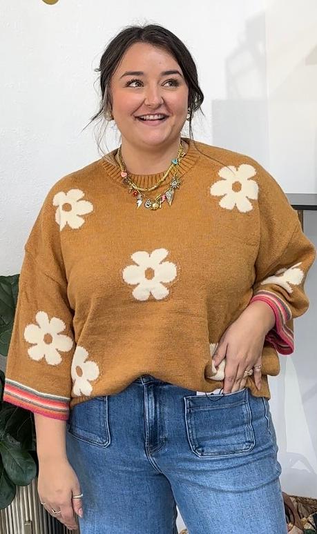 Retro Flowers Sweater