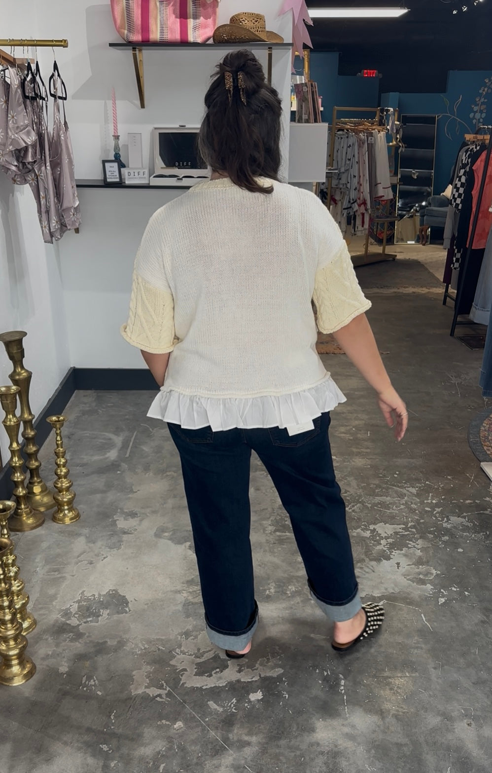 Betty Ruffle Sweater