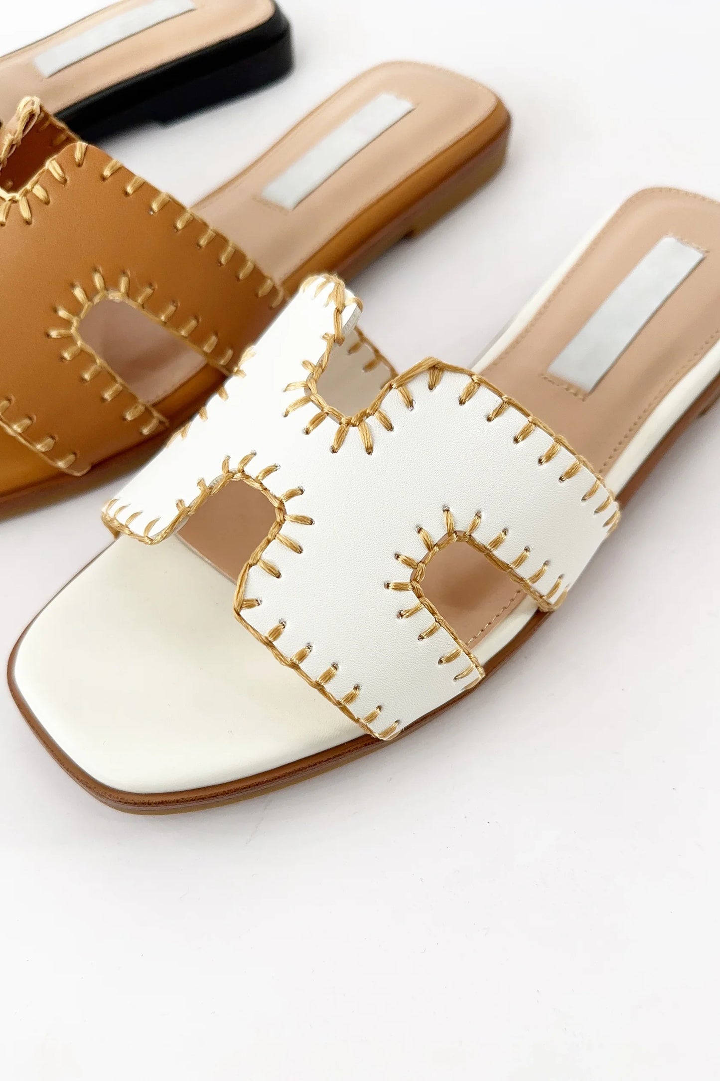 White Stitch Sandal