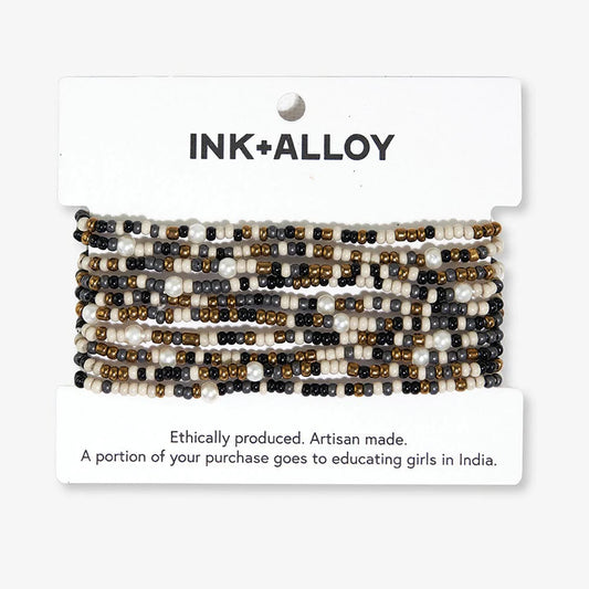 Sage 10 Strand Bracelets Black
