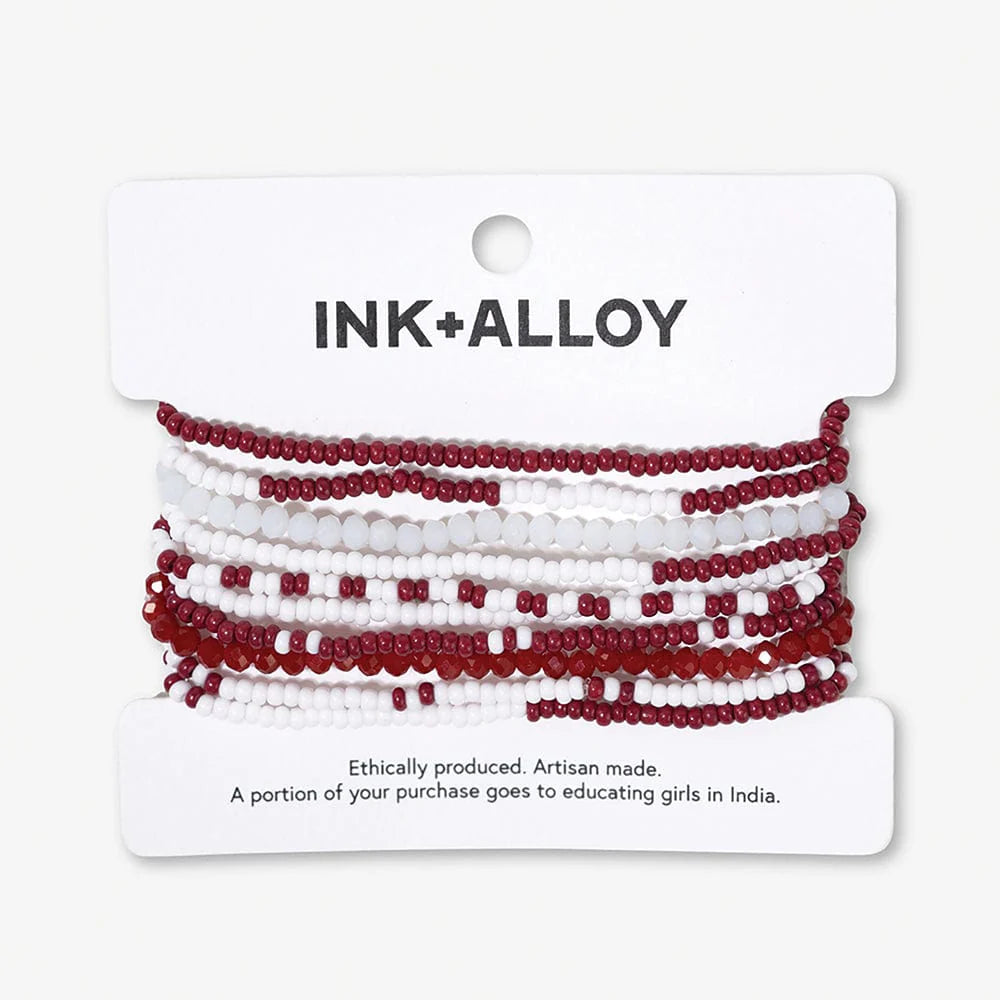 Sage 10 Strand Bracelet R+W