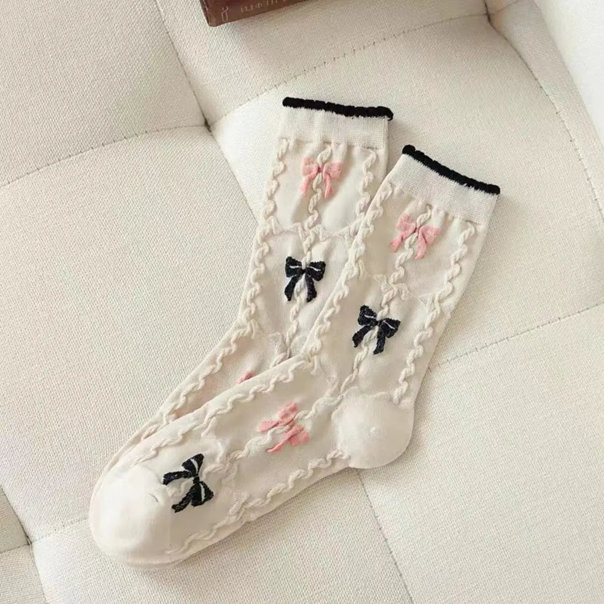 2 Bows Socks