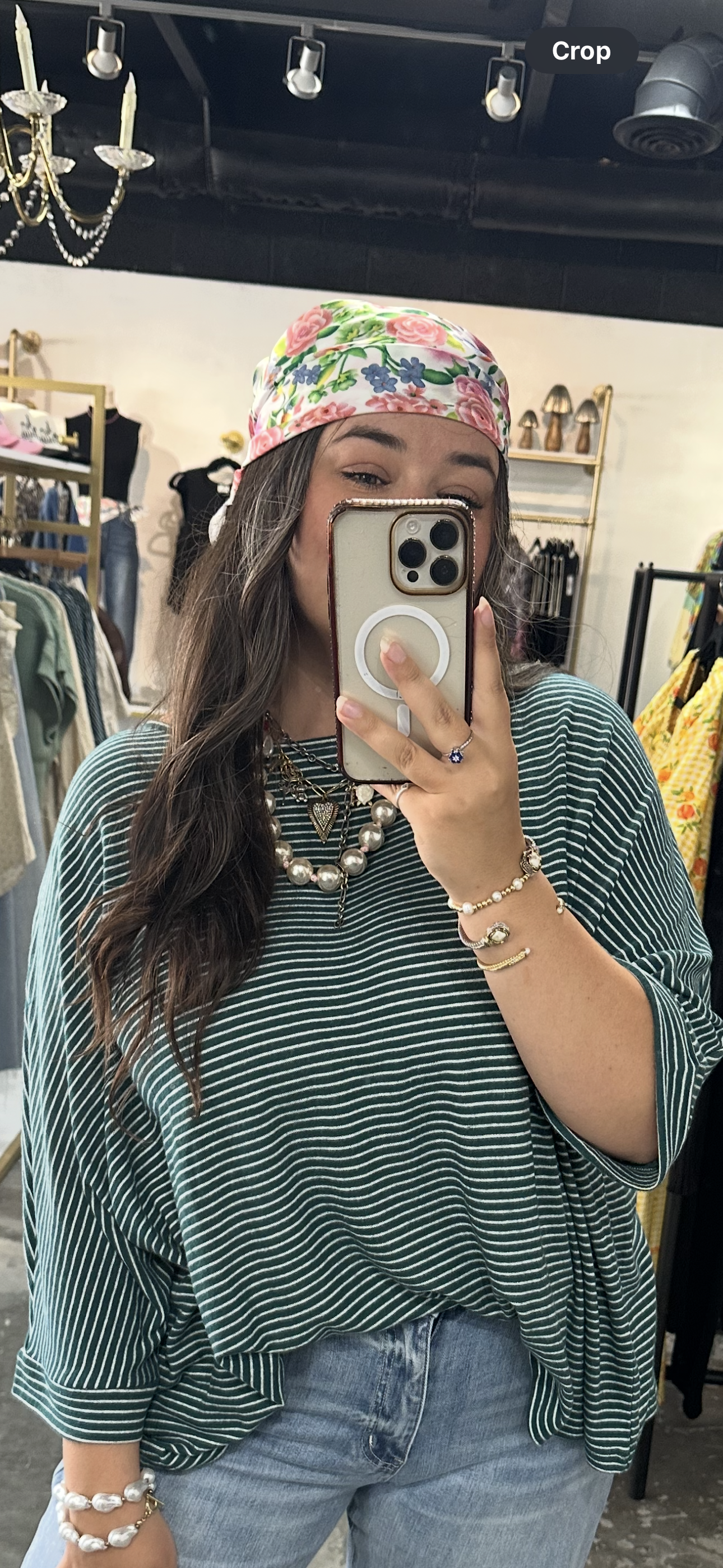 Vintage Large Satin Scarf