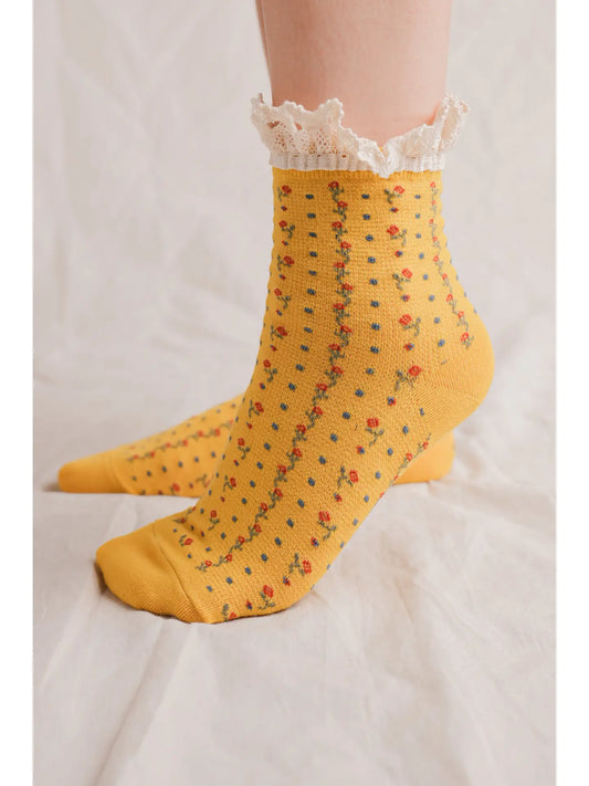 Frill Sock - Yellow