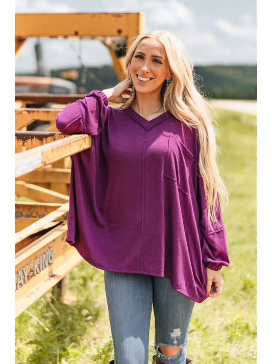 Remy Top - Eggplant