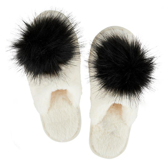 White and Black Slippers
