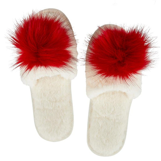 White and Red Slippers