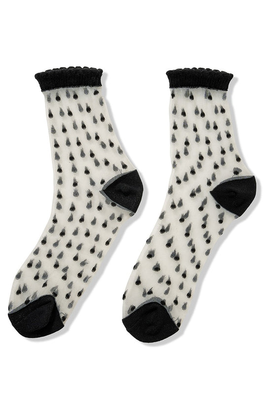 Polka Sock - Black