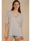 Gray Stripe Tee