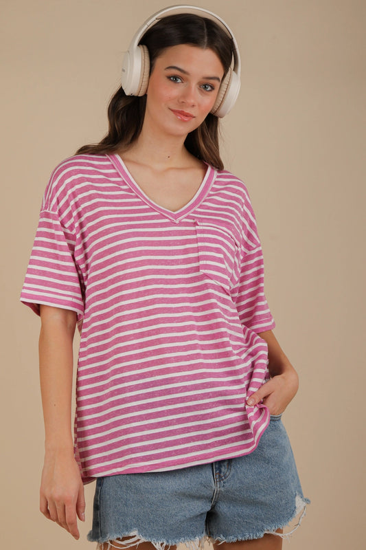 Pink Stripe Tee