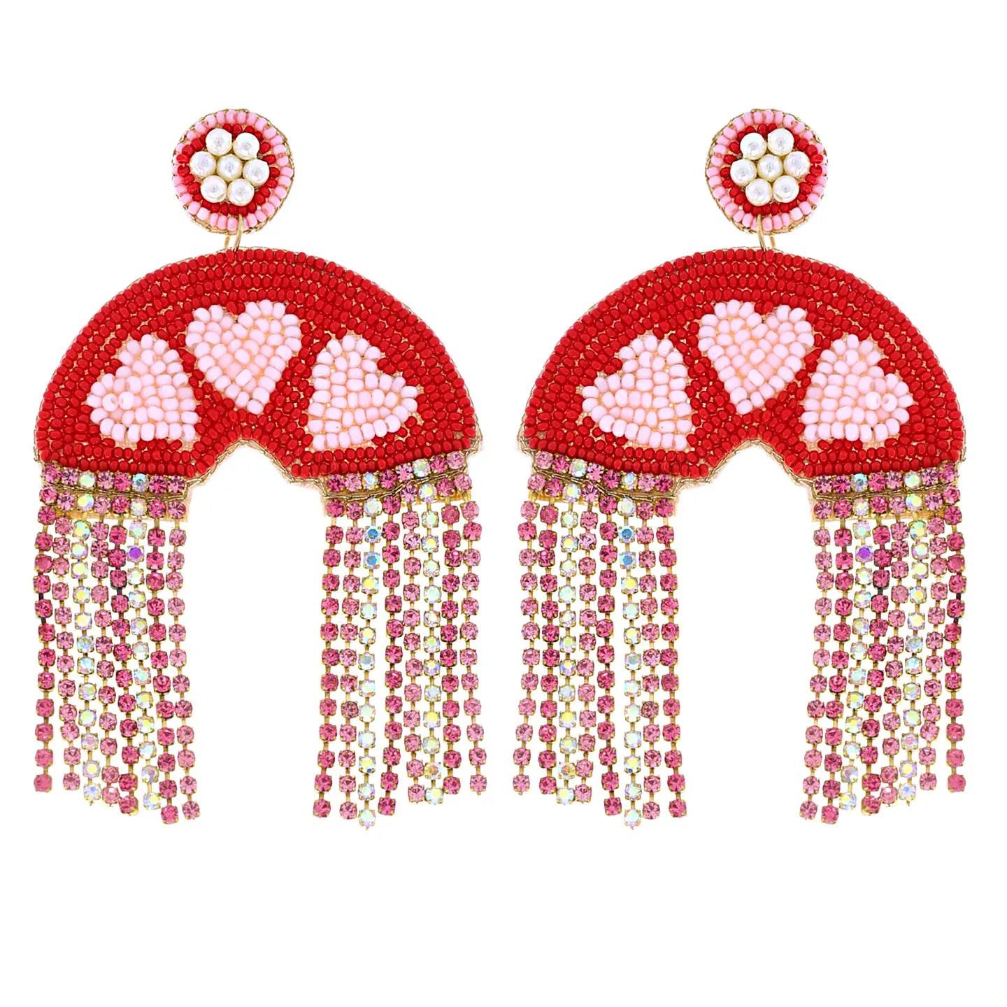 Rainbow Heart Earrings