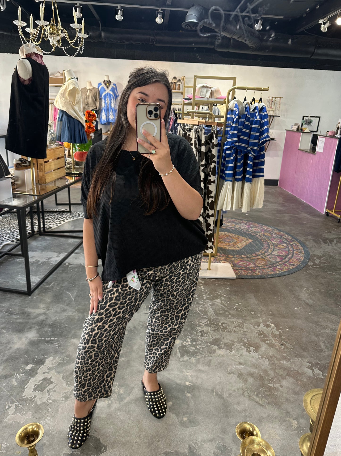 Della Tunic Top - Black