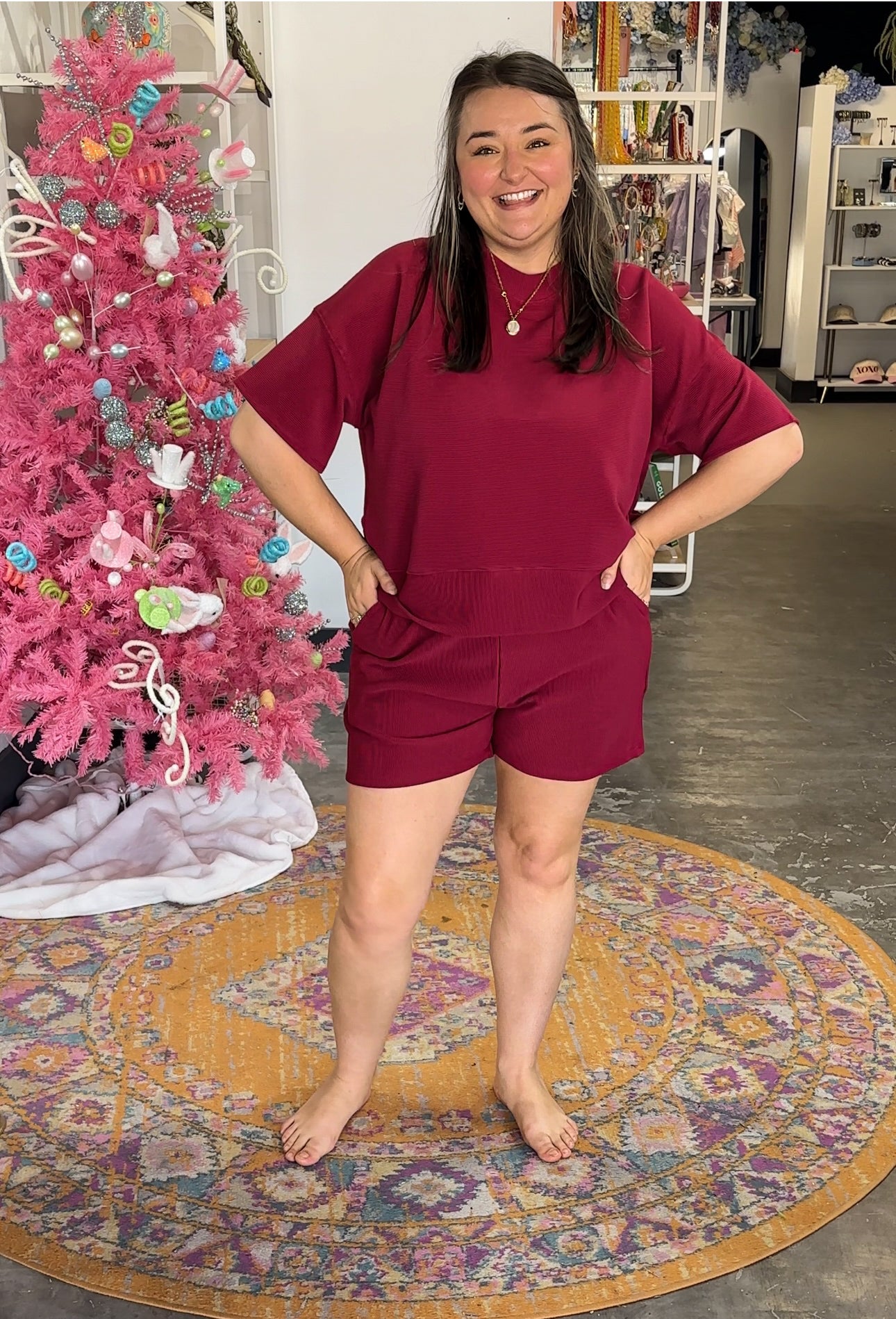 Everyday Ribbed Bottoms - Wine