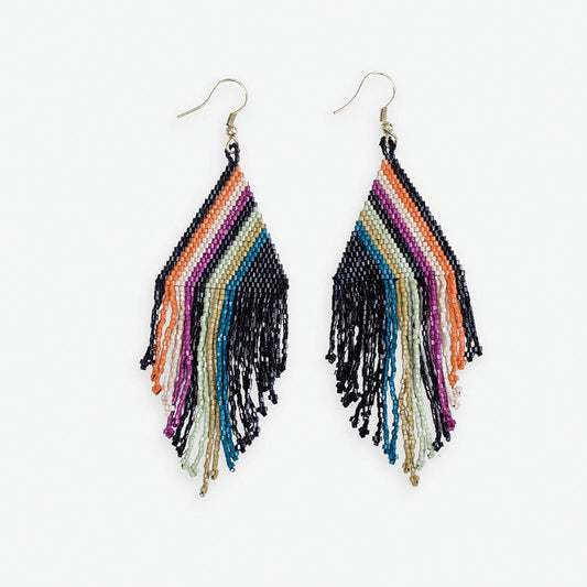 Haley Falling Lines Fringe Earrings