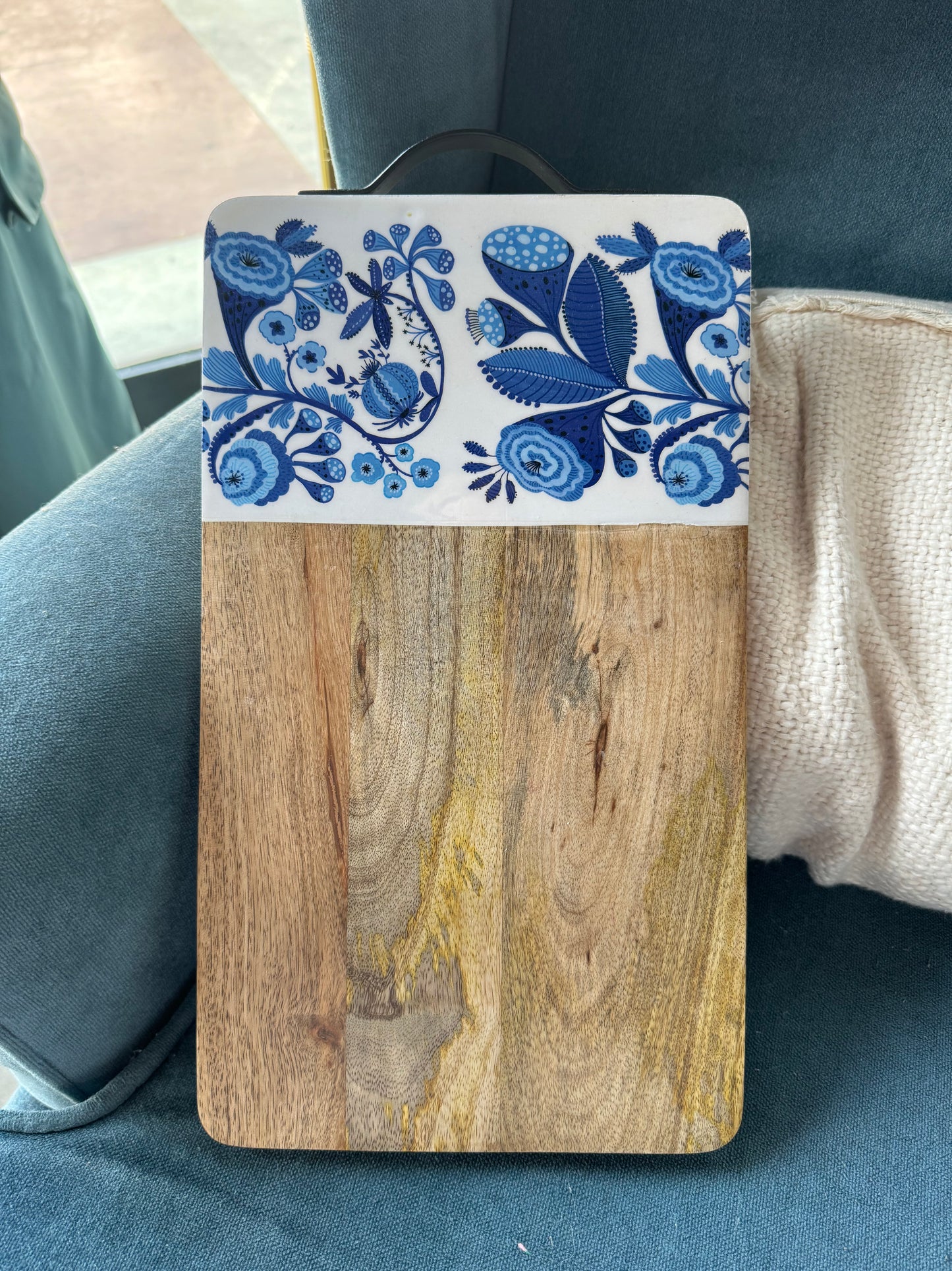 Blue and White Cutting Board