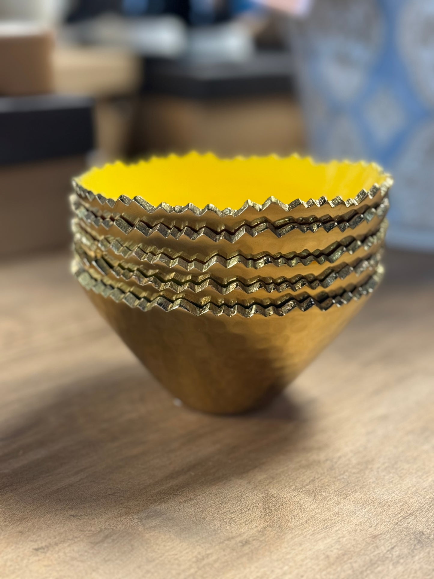 Colored Enamel Gold Bowls