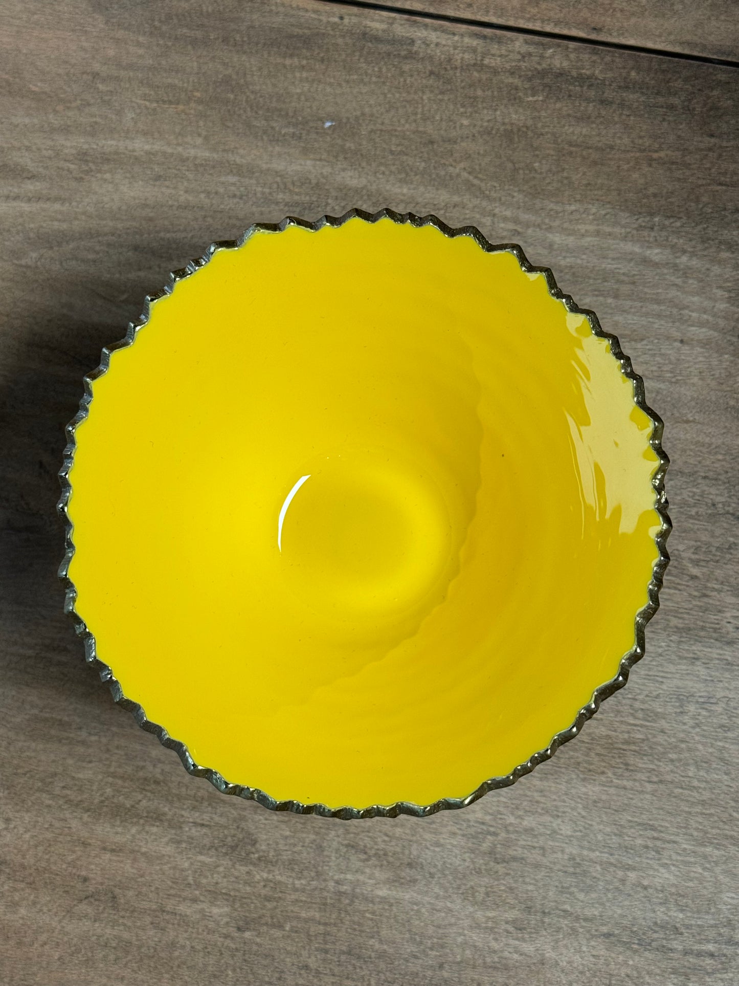 Colored Enamel Gold Bowls