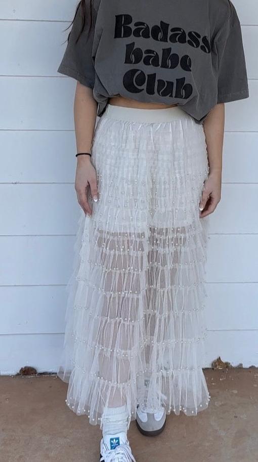 Pearl Layered Skirt