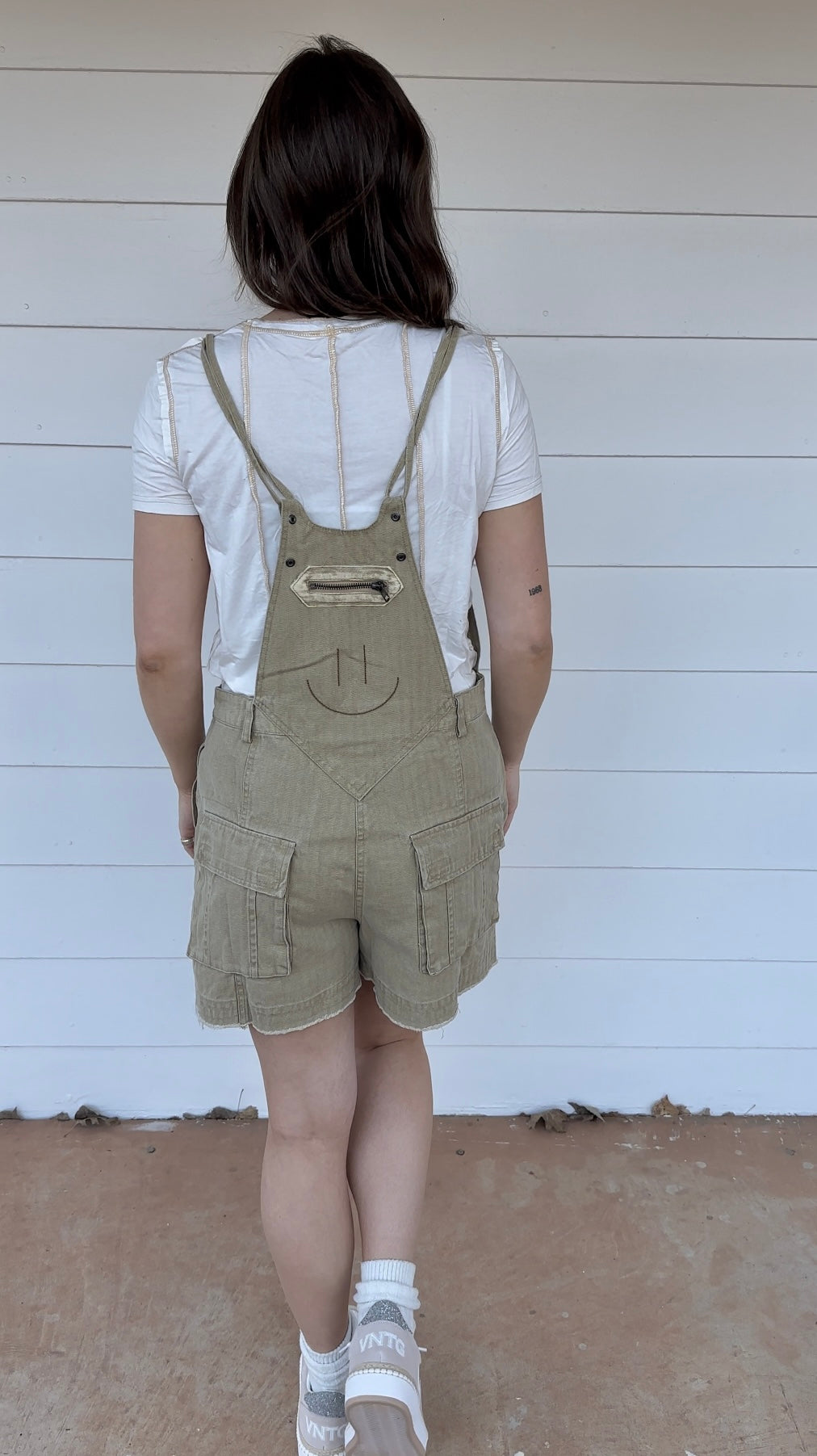 Washed Cargo Romper