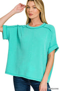 Carrie Top - Turquoise - Motley Market