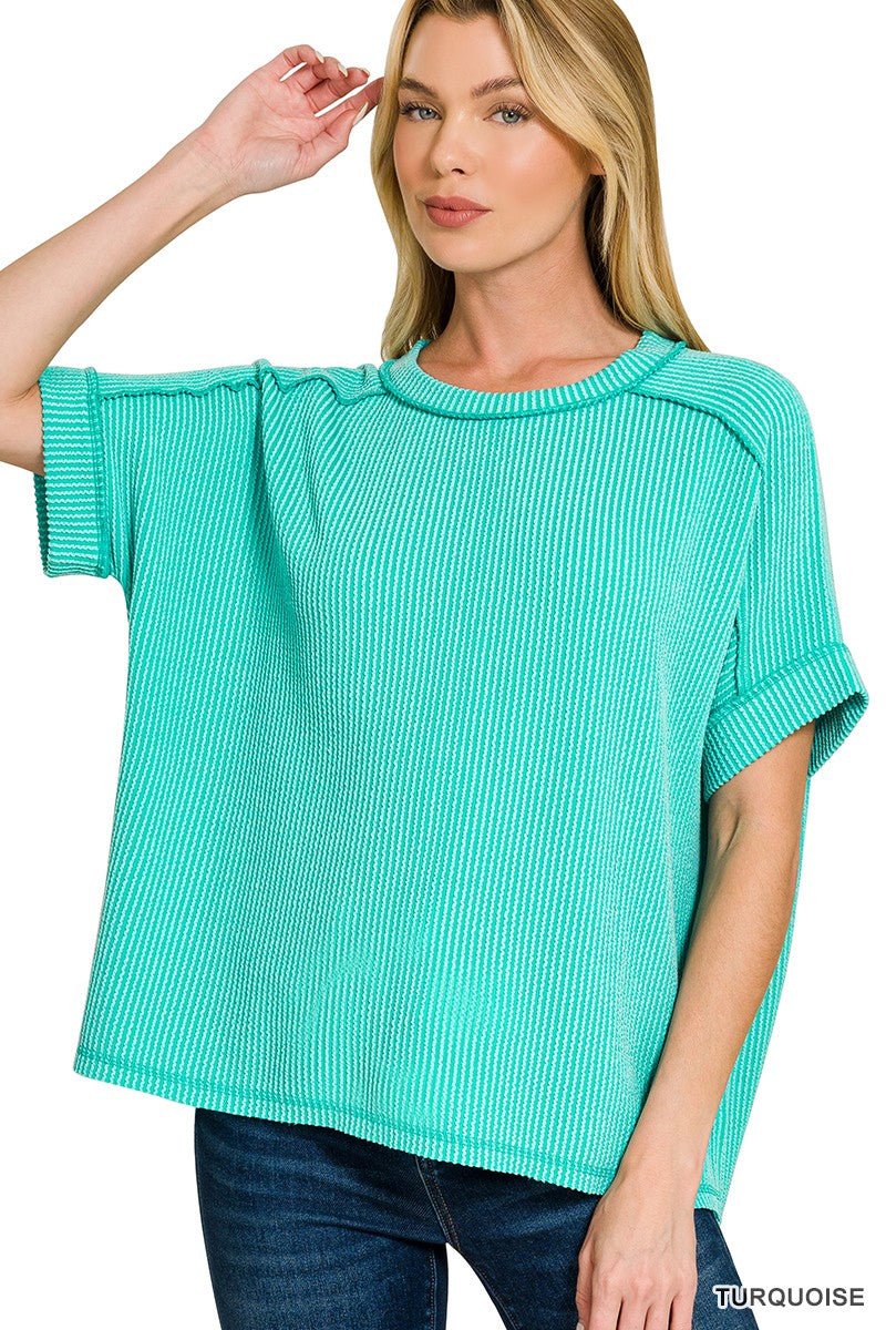 Carrie Top - Turquoise - Motley Market