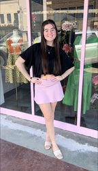 Crossover Butter Skirt - Pink - Motley Market