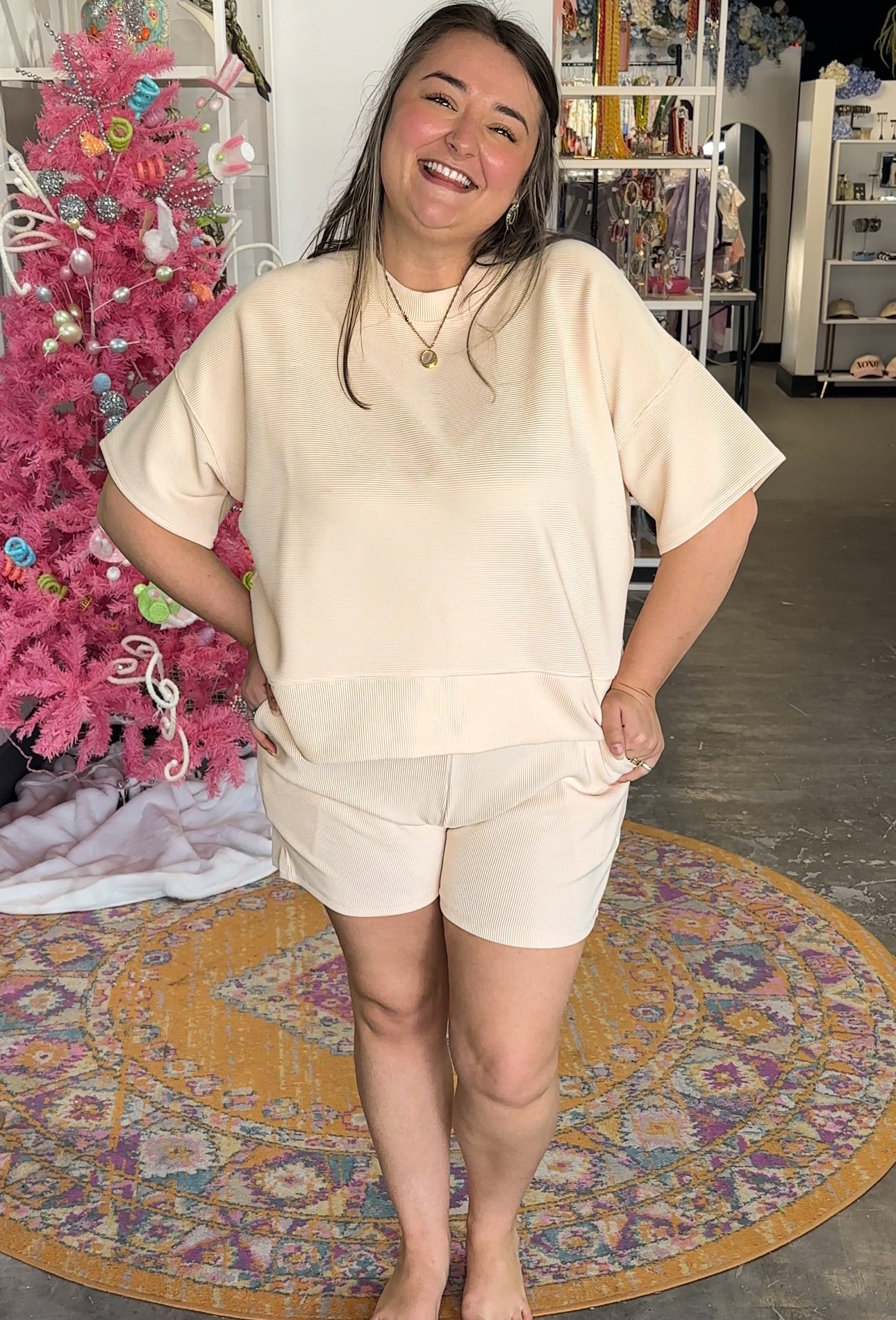 Everyday Ribbed Top - Cream - Motley Market
