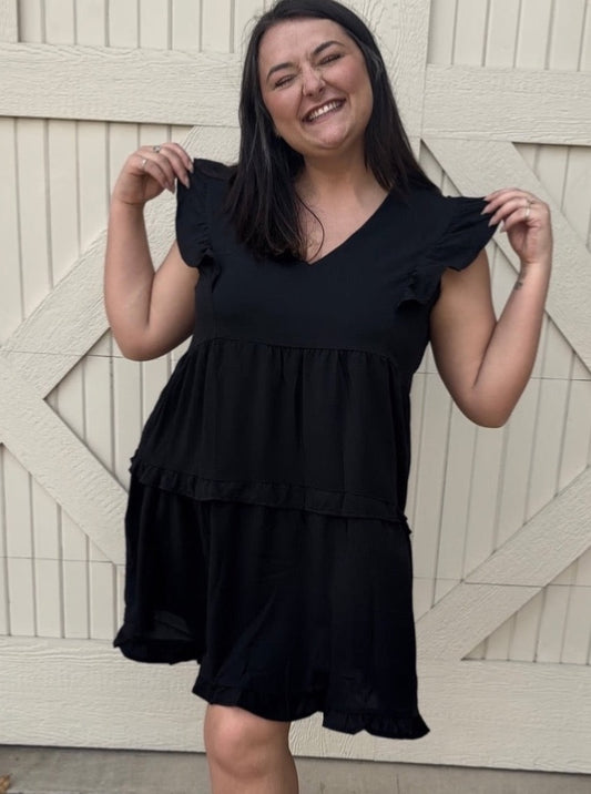 Black Tiered Dress