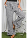 Jentry Ruffle Pants - Black - Motley Market