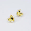 Pearl Heart Stud - Motley Market